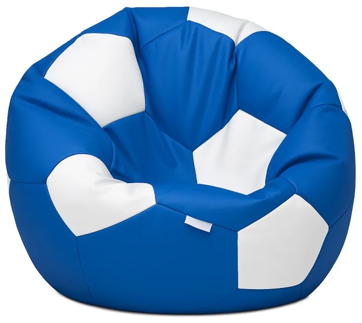 Sedací vak futbalová lopta modro-biela EMI