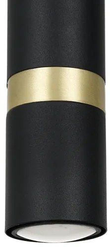 Luster na lanku JOKER 1xGU10/25W/230V čierna/zlatá