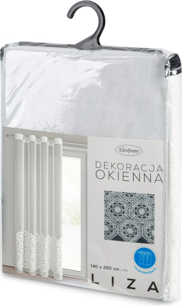 ZÁCLONA NA KRÚŽKOCH LIZA 140X250 CM PRIRODNÁ