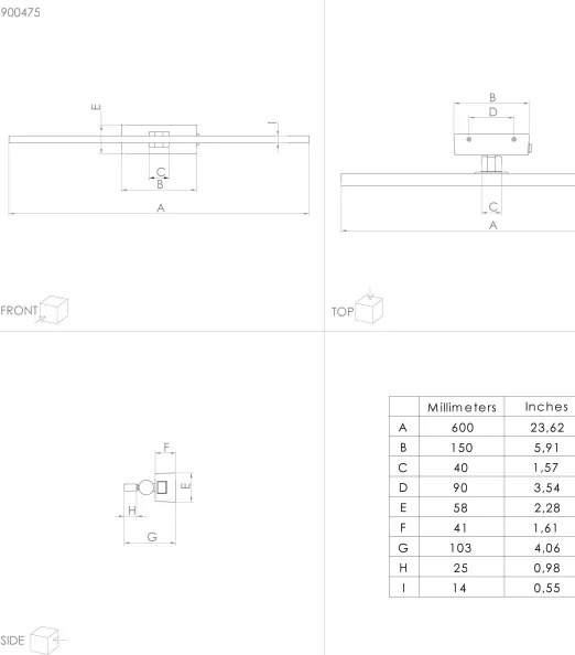 Eglo 900475 - LED Kúpeľňové osvetlenie zrkadla VERDELLO LED/5W/230V IP44 čierna