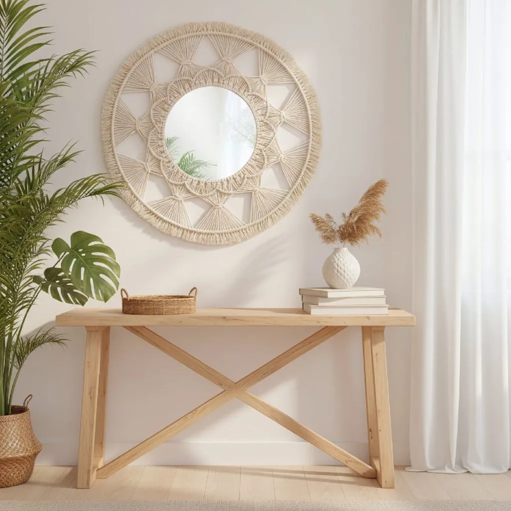 Tutumi Tutumi, nástenné zrkadlo v štýle Boho 65cm 322050, HOM-03006