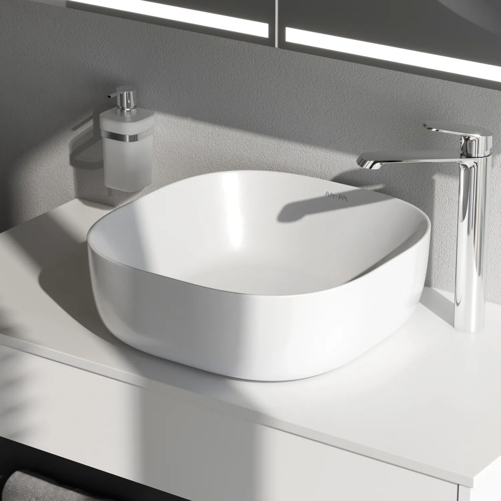 Pultové umývadlo 43 AM.PM Func MFAWCC30430WG biele lesklé