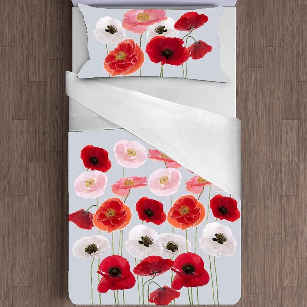 Gipetex Natural Dream 3D talianské obliečky 100% bavlna Poppies - 140x200 / 70x90 cm