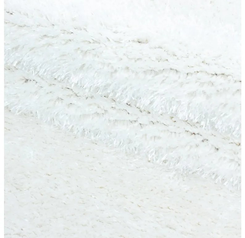 Ayyildiz Kusový koberec BRILLIANT 4200, Okrúhly, Snehová Biela Rozmer koberca: 160 cm KRUH