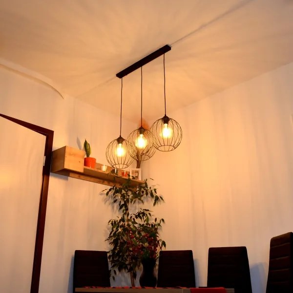 LED Luster na lanku MERCURE 3xE27/15W/230V