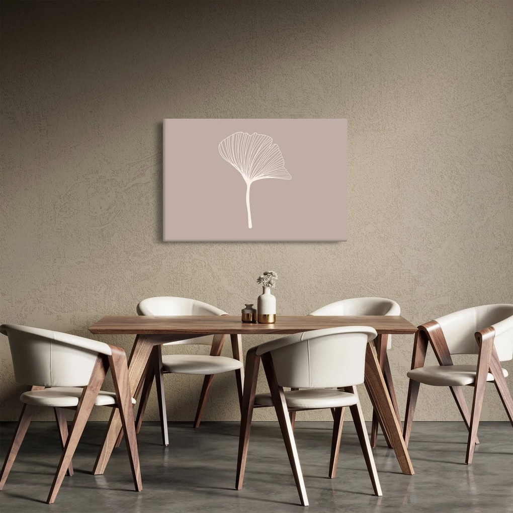 Obraz - Béžové listy N⁰5 (90x60 cm)