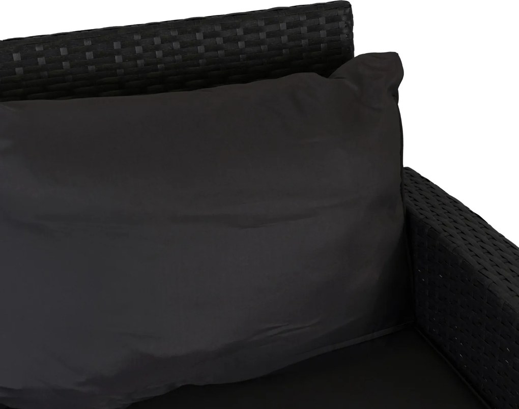 Záhradný nábytok Floryda z umelého ratanu tmavosivý