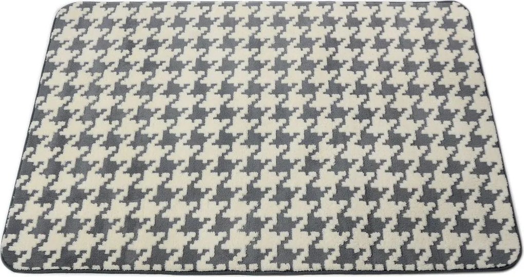 Plyšový koberec 3D Home - Clover - šedý