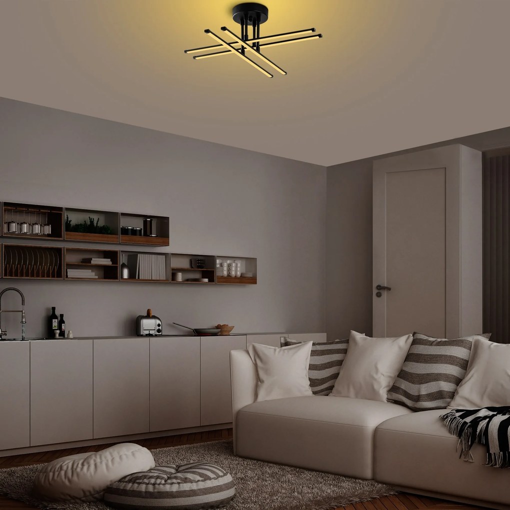 Stropné LED svietidlo EXHAUST čierne