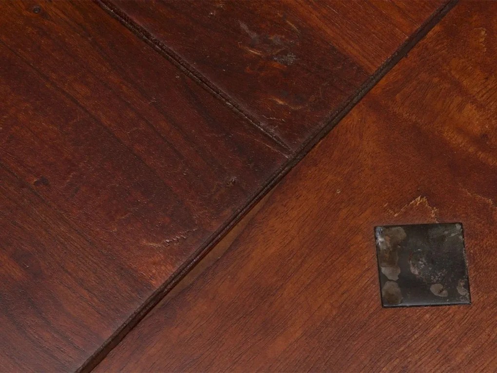 furniture-nabytek.cz - Masivní konferenční stolek Texas z akácie, lakovaný, hnědý – 60×60×45 cm