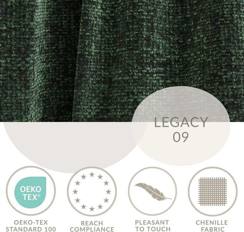 Tmavozelená ženilková rozkladacia/s úložným priestorom rohová pohovka (ľavý roh/s leňoškou) Leon – Maison de Rêve