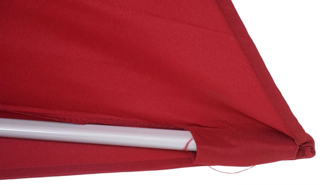 Slnečník polkruh Parla - polyester/hliník - 300cm bordová so stojanom