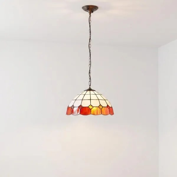 Brilagi - Tiffany vitrážový luster na reťazi SIENNA 1xE27/60W/230V priemer 40 cm