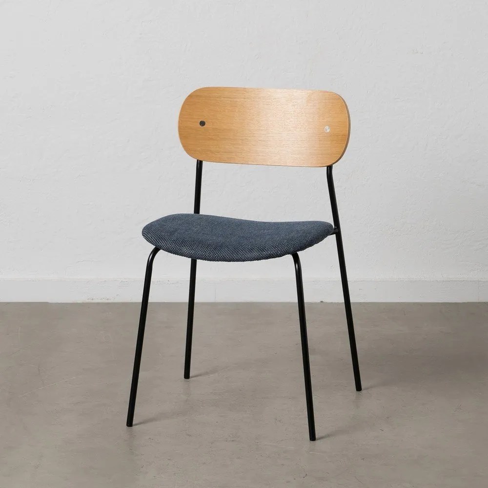 Jedálenská stolička v modrej a prírodnej farbe v súprave 4 ks Moe – Ixia