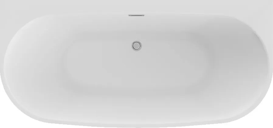 Polimat Akrylátová voľne stojaca vaňa k stene Risa 160x80 POLIMAT-Rozmery: 160x80, POLIMAT-Farba vane: Biela / grafit lesk