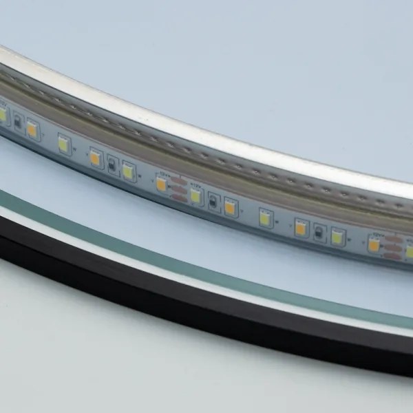 Brilagi - LED kúpeľňové zrkadlo VENA BLACK LED/19W/230V 60 cm IP44 CRI 90 stmievateľné + CCT