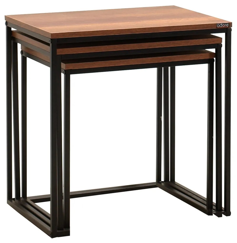 Odkladací stolík SHP 933 Walnut, 3 ks