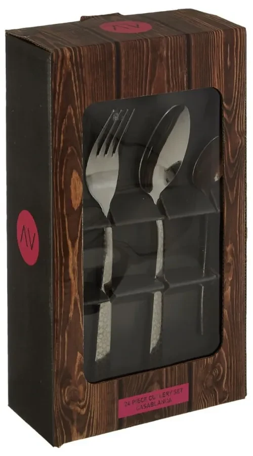 Biely antikoro príbor 24 ks Avie – Premier Housewares