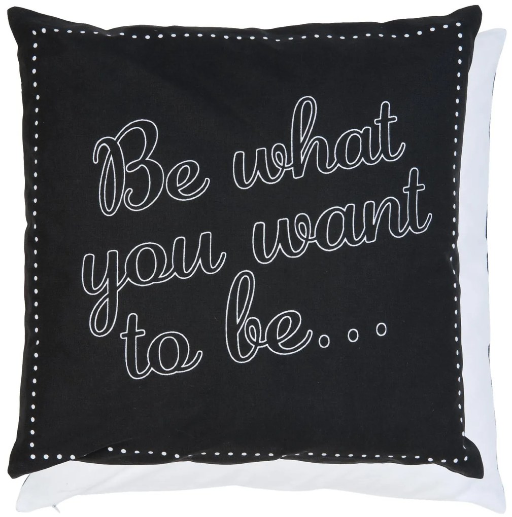 Čierny povlak na vankúš Lovely PRINTS - 40 * 40 cm