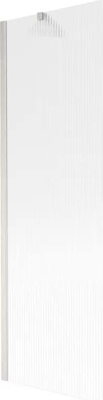 Mexen Next, 1-krídlová vaňová zástena 60 x 150 cm, 6mm sklo Ribs, oceľová, 895-060-000-00-09-97