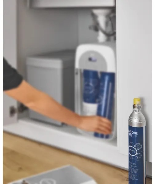 GROHE 40422000 - Fľaša na karbonizáciu GROHE BLUE 425 g CO2 (4 ks) nerezová