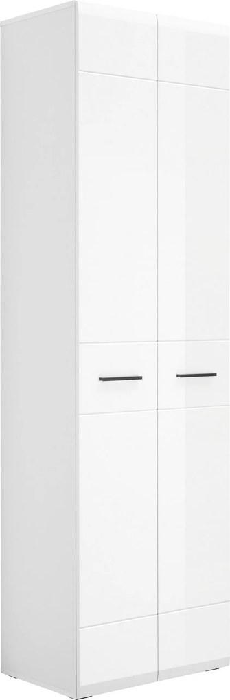 XXXLutz PREDSIEŇOVÁ SKRIŇA, antracitová, biela, biela s vysokým leskom, 60/206,2/41,6 cm Hom`in - Skrine do chodby - 001803069044