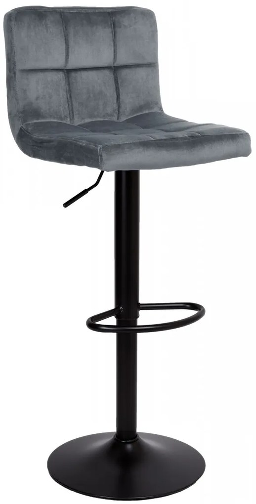 Barová stolička ARAKO II zamat sivá