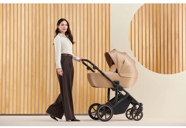 KINDERKRAFT SELECT - Kombinovaný kočík 3v1 PRIME 2 Premium Sandrose beige