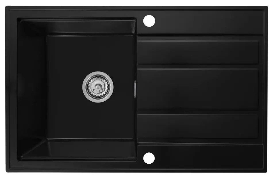Gamma Modern 8050, 1-komorový granitový drez 790x500x210 mm, čierna, GMA-ZM-8050-BK