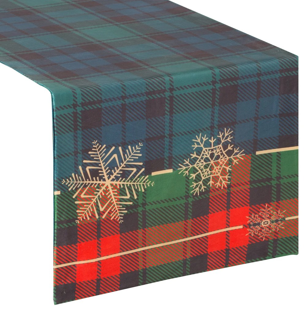 VIANOČNÝ BEHÚŇ NA STÔL STAR1 40X140 CM VZOROVANÝ