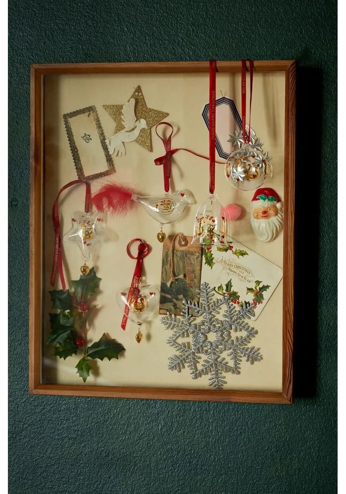 Sklenená ručne fúkaná vianočná ozdoba 7 cm Ann-Sofi Romme Annual Christmas Bird 2025 – Holmegaard