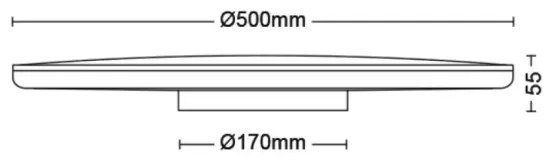 Philips- LED Stmievateľné stropné svietidlo OZZIET SCENE SWITCH LED/36W/230V 2700K