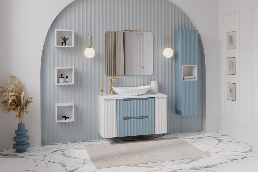 Comad Kúpeľňová skrinka pod doskové umývadlo Nova Denim 100 denim/dub coast evoke