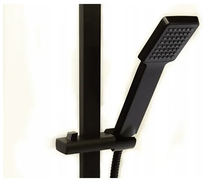 Gamma Zn3, sprchový stĺp s ručnou sprchovou hlavicou 62cm, čierna matná, GMA-ZN3-BK