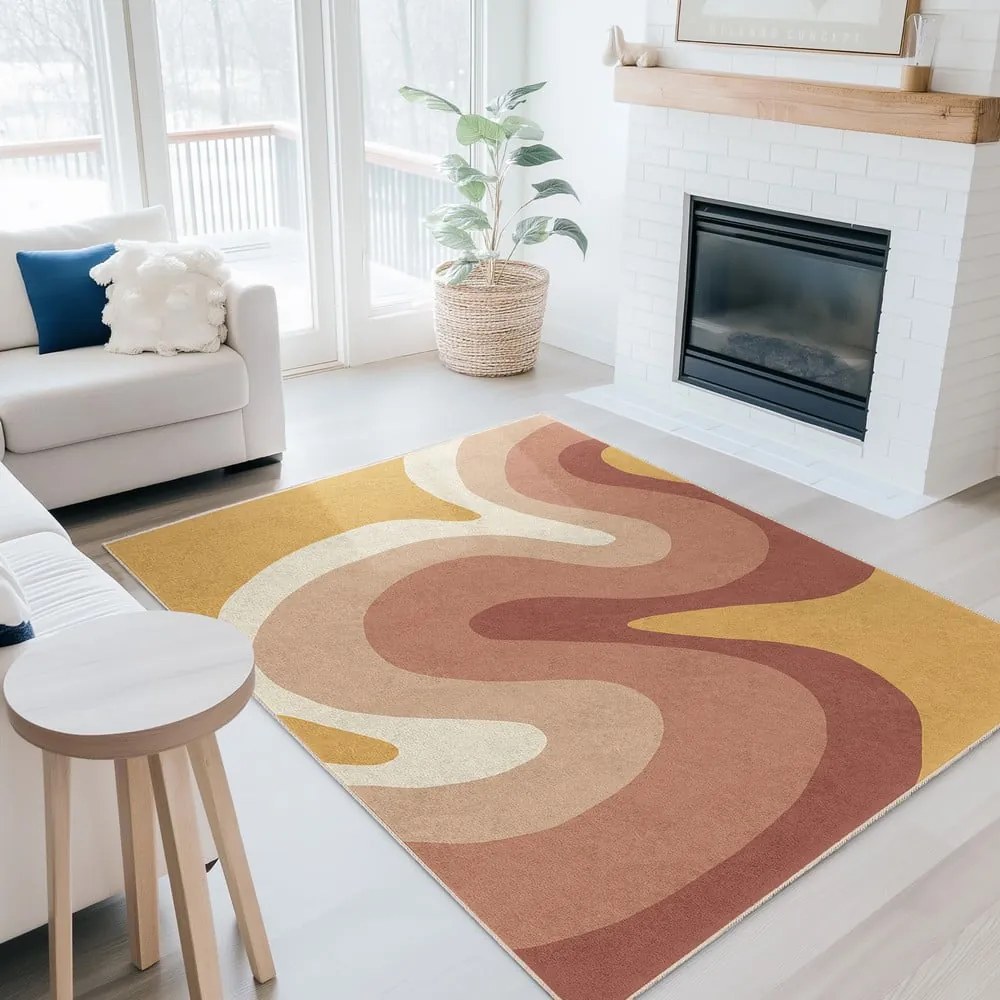 Okrovožltý/staroružový prateľný koberec 160x230 cm Strawberry Creamsicle – Mila Home