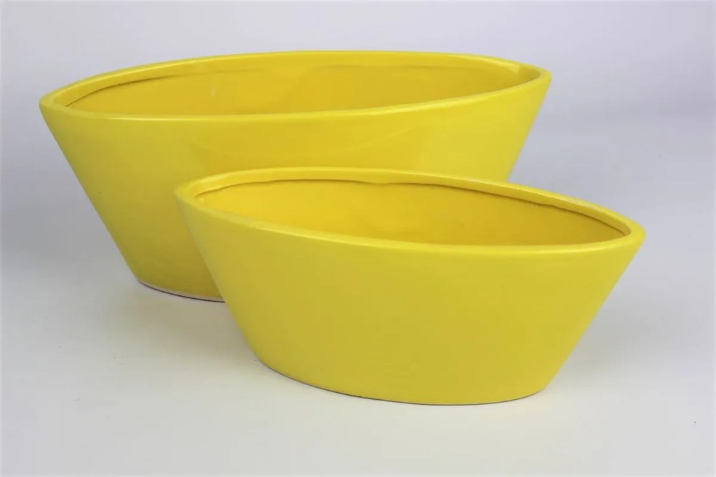 Žltá keramická lodička 21 cm