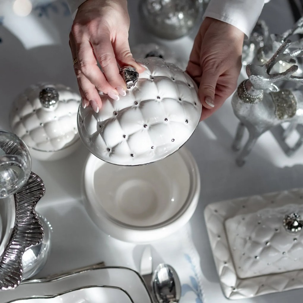 DEKORAČNÁ KERAMICKÁ MISKA ADORE 11X14 CM VZOROVANÁ