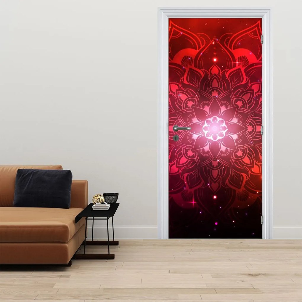 Fototapeta na dvere - Červená abstrakcia (95x205cm)