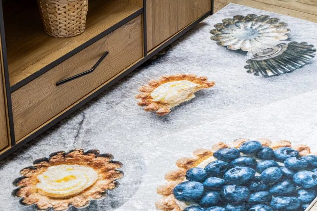 Protišmykový koberec / behúň ANDRE 33570 strieborný / béžový