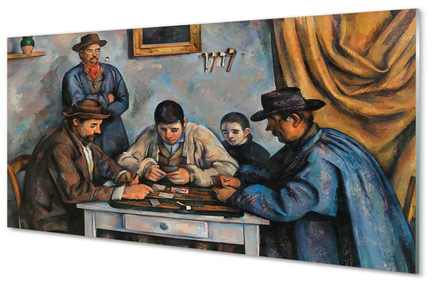 Sklenený obklad do kuchyne Art kartová hra 120x60 cm