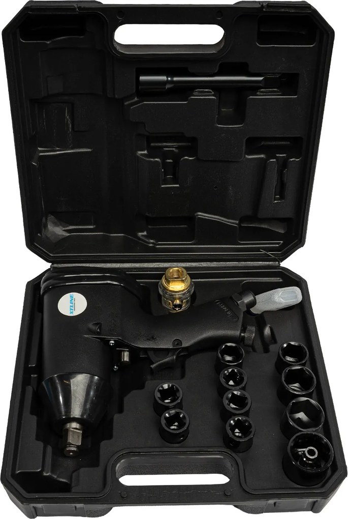 XTLINE Pneumatický utahovač | 310 Nm, 1/2", 17 dielov