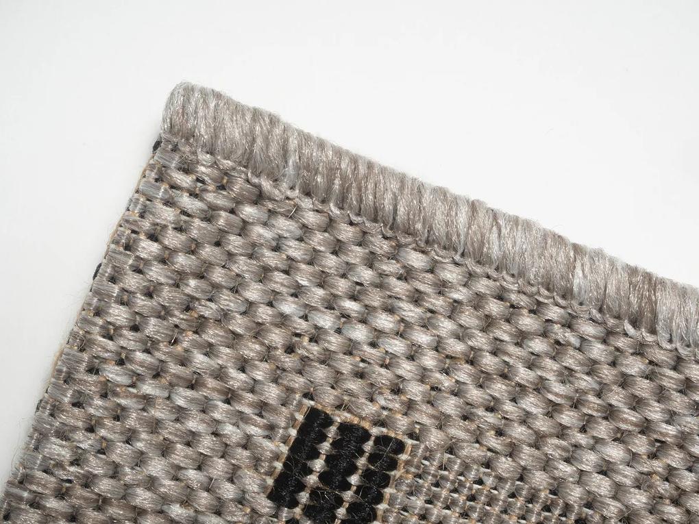 Devos koberce Kusový koberec Floorlux 20329 Silver/Black – na von aj na doma - 160x230 cm