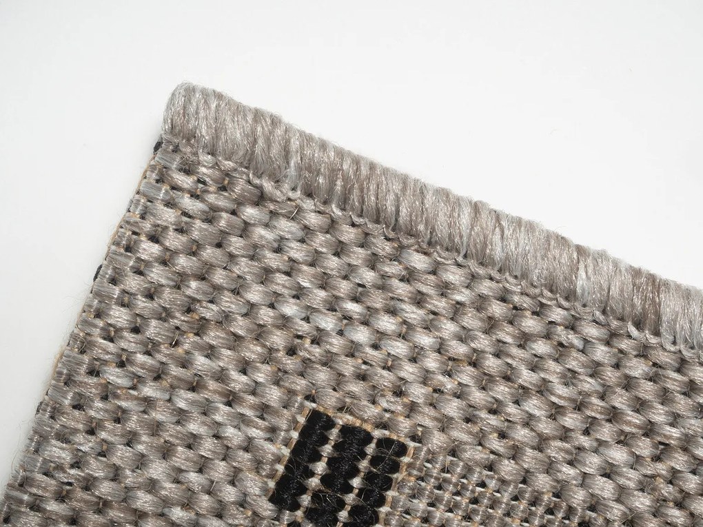 Devos koberce Kusový koberec Floorlux 20329 Silver/Black – na von aj na doma - 80x150 cm