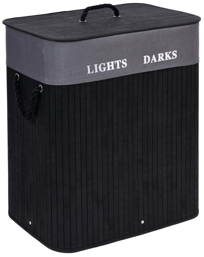 Bambusový kôš na bielizeň 100 L MARCUS čierny