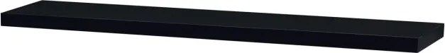 Nástenná polica 120 cm čierna P-002 BK lesk