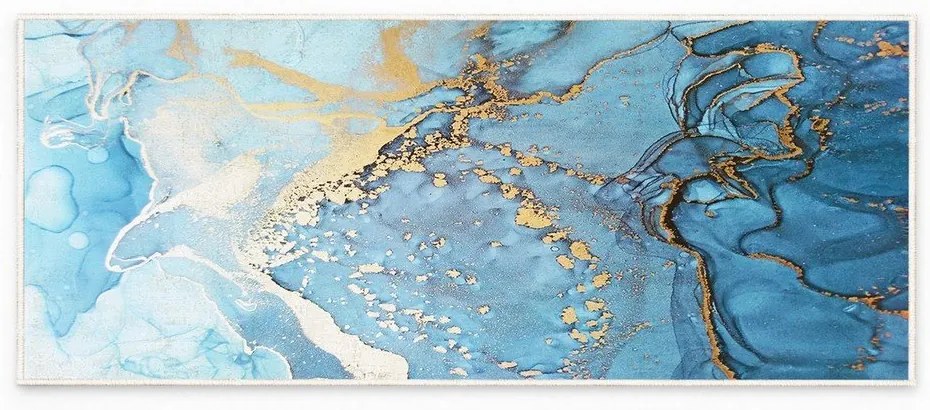 Modrý prateľný koberec 80x150 cm Blue Waves – Oyo Concept