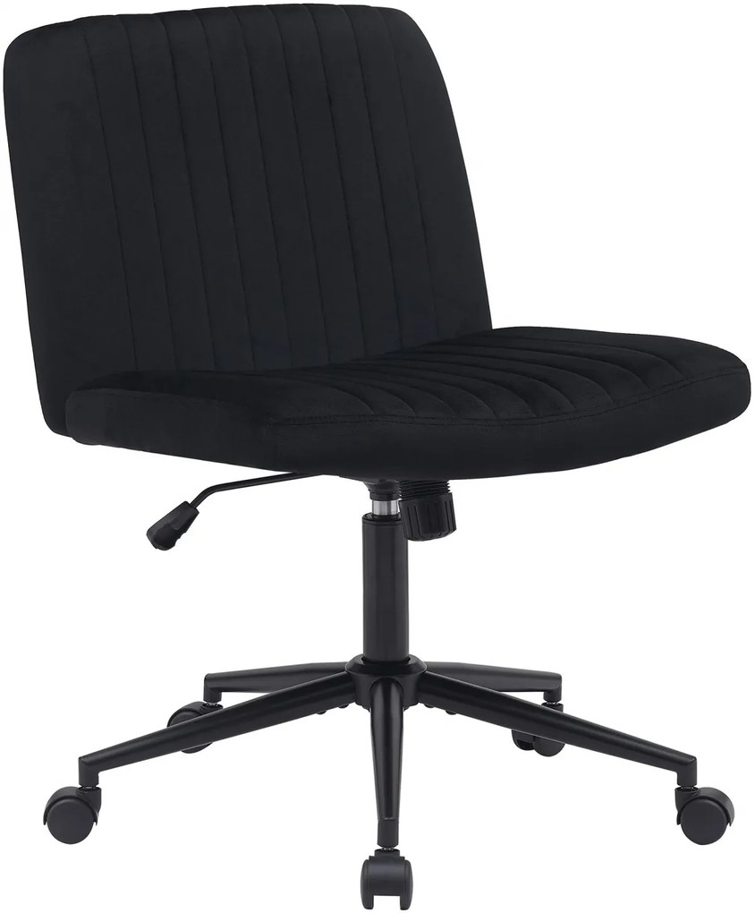 Design-Shop Kancelárska stolička Kingman zamat - Čierna