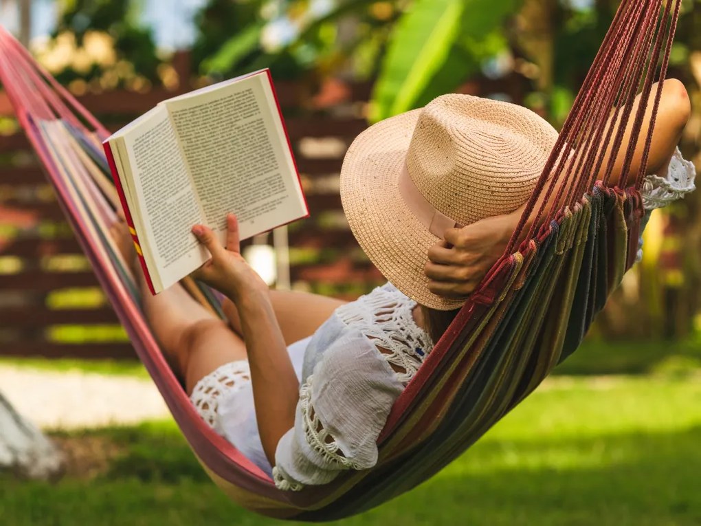 Farebná hojdacia sieť HAMAK pre 2 osoby 190x150 cm