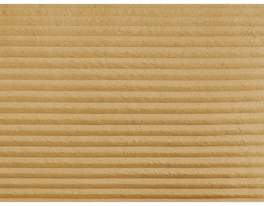 Žltá čalúnená dvojlôžková posteľ s úložným priestorom a roštom 160x200 cm Jade – Bobochic Paris