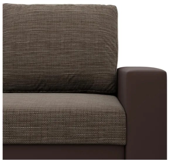 Trojmiestna rozkladacia sedačka LUNA hnedá / cappuccino